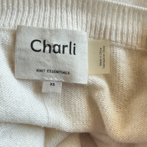 Charli Ellin Cashmere Lambswool Blend Sweater Elegant Quiet Luxury Women Sz XS - Picture 13 of 13